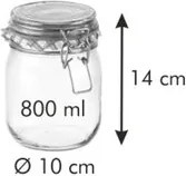 Tescoma Zaváracie poháre s klipsou DELLA CASA, 800 ml, 0,8 l