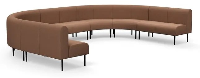 Pohovka VARIETY, tvar U, látka Blues CSII, tyrkysová oranžová