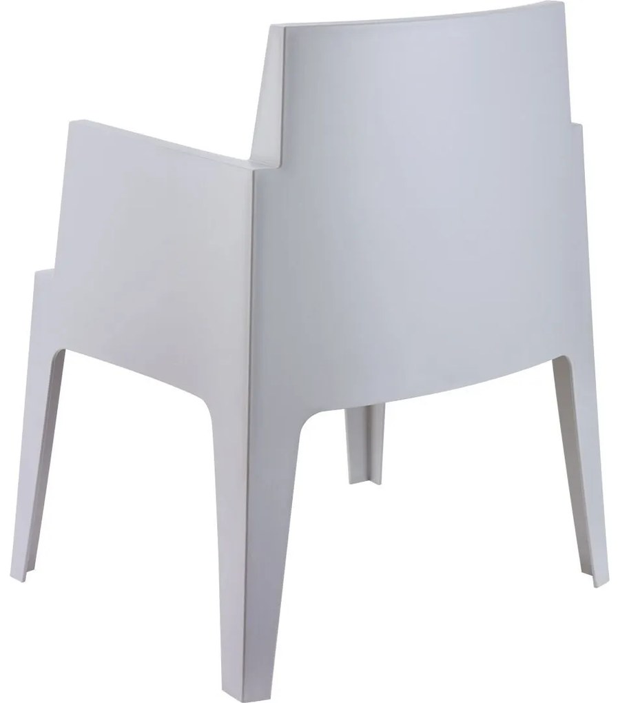 BOX záhradné kreslo s podrúčkami silver grey