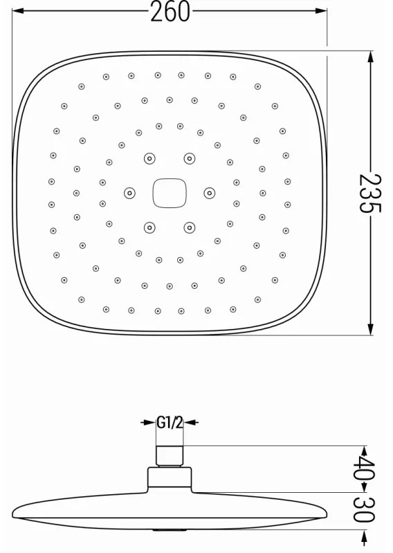 Mexen Uno, podomietkový sprchový set DR33, chrómová, 71435DR33-00