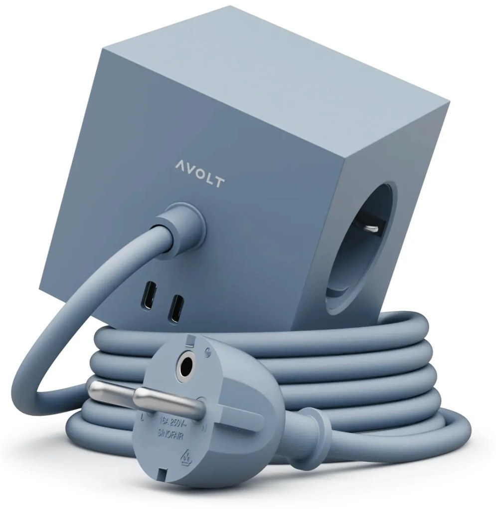 AVOLT Magnetická dobíjacia kocka Square 1 / USB-C Shark Blue