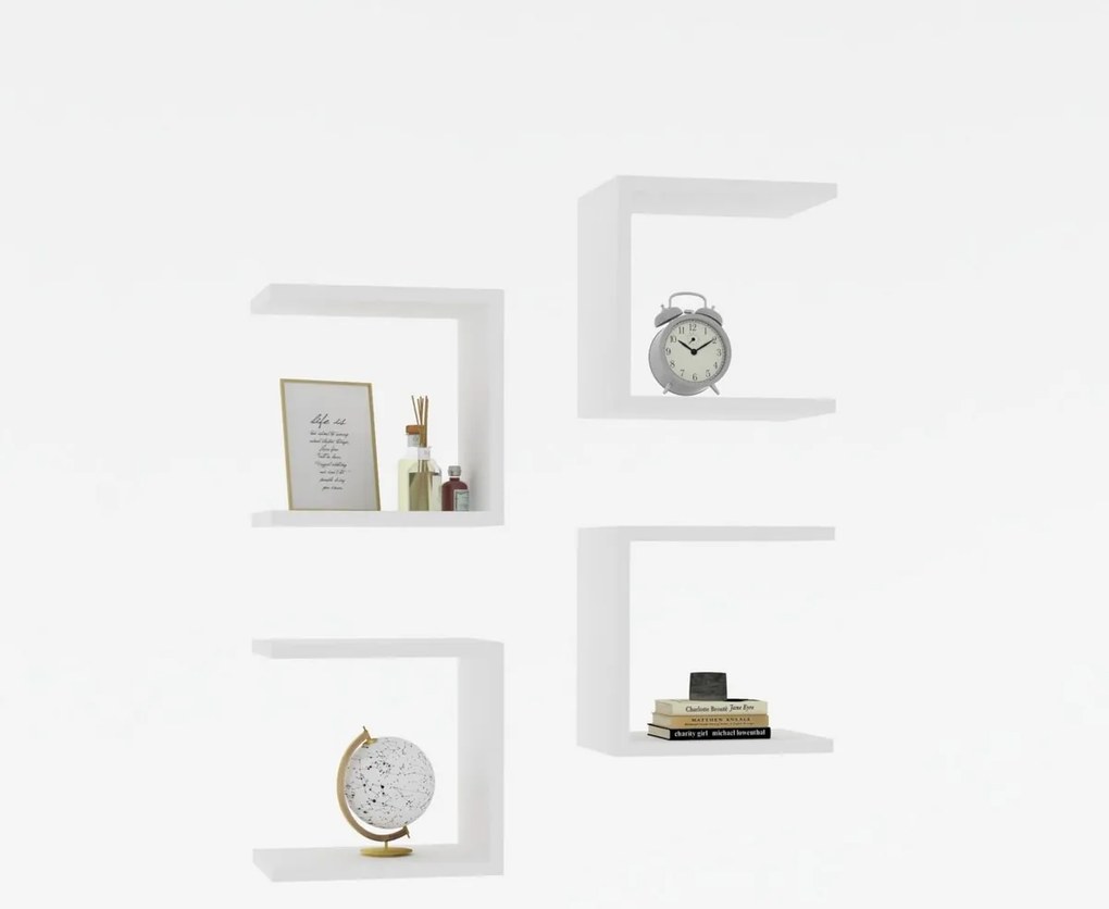 Polička Base White, 4 ks