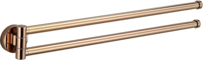 Mexen Remo otočný dvojitý vešiak na uteráky, zlatoružová - 70507255-60