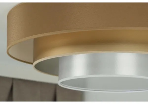 Duolla - LED Stropné svietidlo LUNETA LED/26W/230V pr. 60 cm 4000K hnedá/zlatá