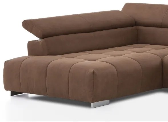 Rohová sedacia súprava do U TROPEA ľavá hnedá