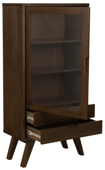 Vitrína A-LINE 145 cm kouřový dub