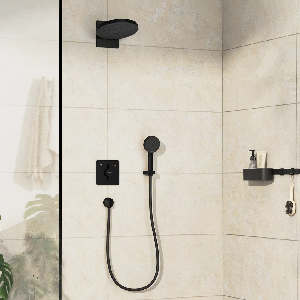 Hansgrohe DuoTurn Q, batéria pod omietku pre 2 spotrebiče, čierna matná, HAN-75414670