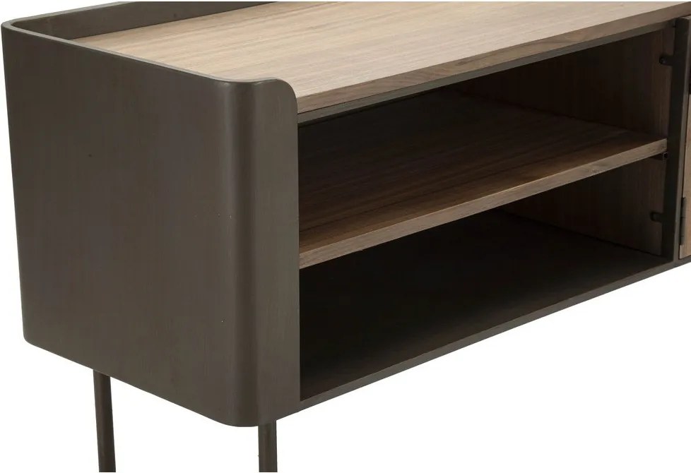 Hnedý TV stolík z jedlového dreva 150x58 cm Toronto – Mauro Ferretti