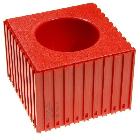 Plastový box pre upínač nástroja typu HSK 80, modul 10x10, 1 dutina, červená