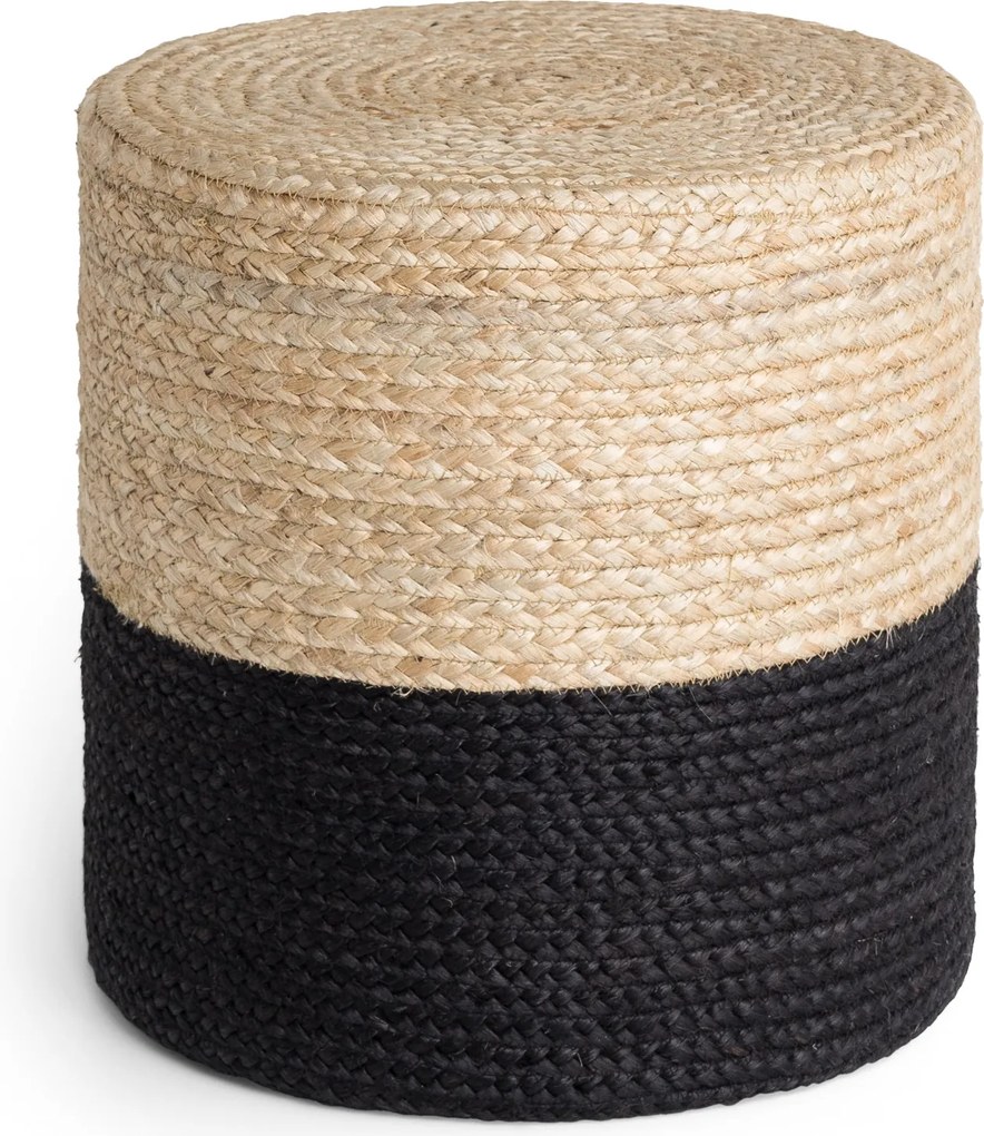 Sedací vak JUTTA POUF 106237 Beige/Black - 40x40 cm Hanse Home