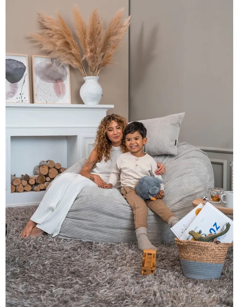 Menčestrový sedací vak v mentolovej farbe Om 135 – SLOWDOWN