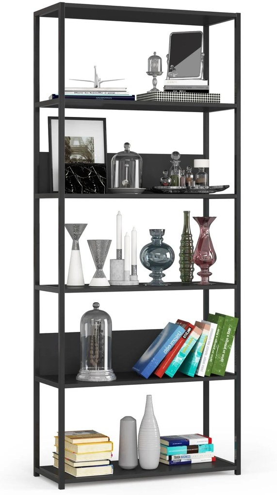 Regál PRAMONI 80x192 cm čierny