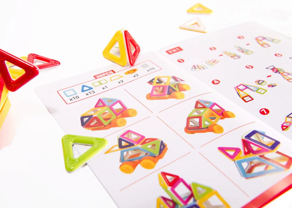 KIK Magnetické tehličky MAGICAL MAGNET MINI 38ks 3+ v2