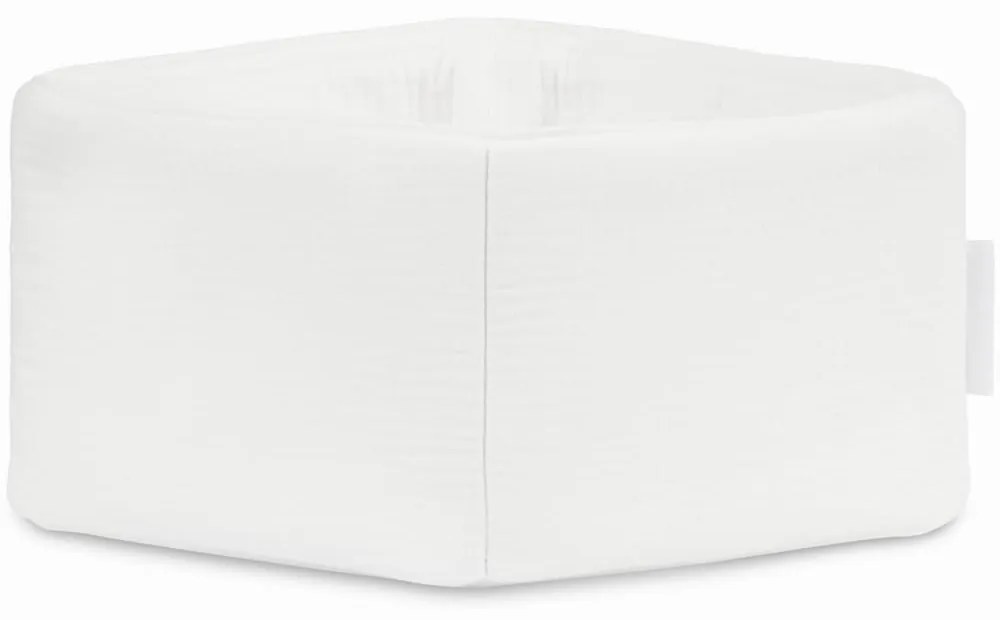 Mušelínový úložný košík biela