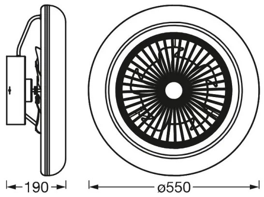 Ledvance -LED Stmievateľné svietidlo s ventilátorom SMART+ LED/35W/230V Wi-Fi + DO