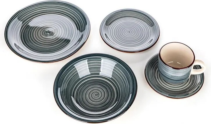 Keramická jedálenská súprava SPIRAL BLUE 30 ks