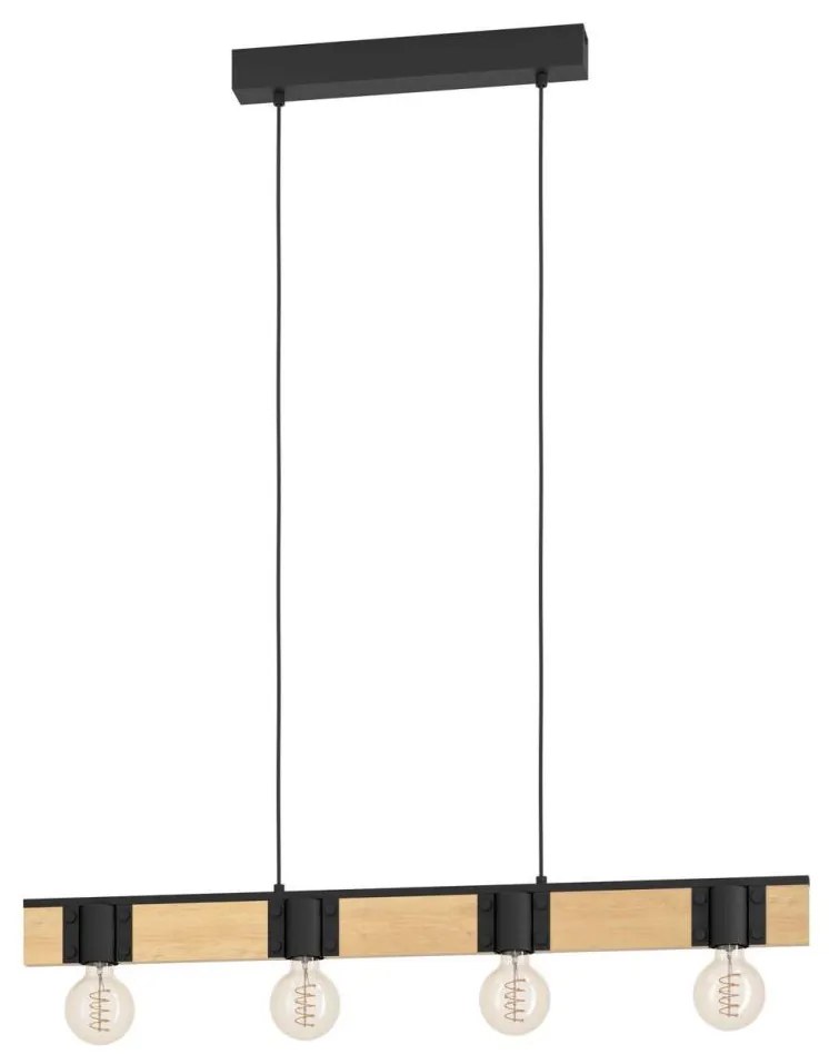 Eglo 43902 - Luster na lanku BAILRIGG 4xE27/40W/230V