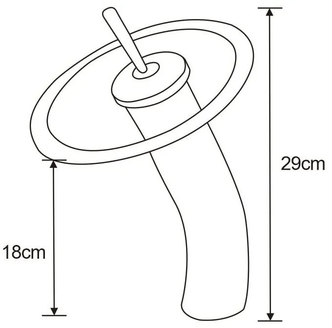 Mexen Niagara vysoká umývadlová batéria, čierna-čierna, 745610-77