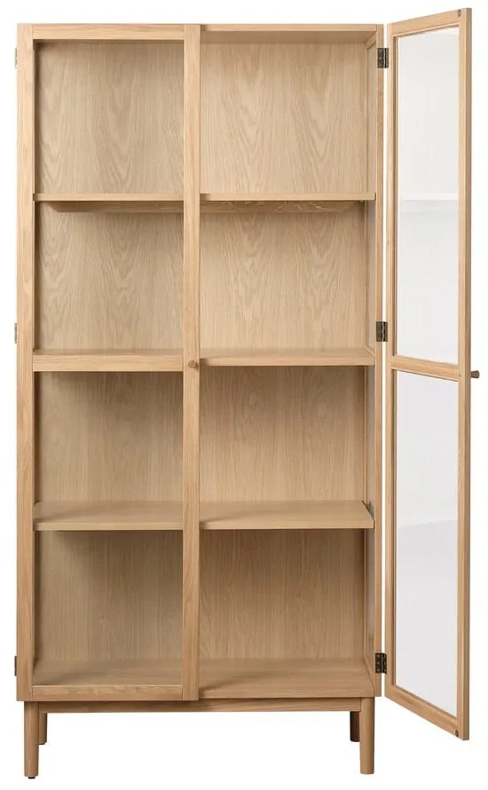 Vitrína z dubového dreva v prírodnej farbe 190x90 cm Elba – Unique Furniture