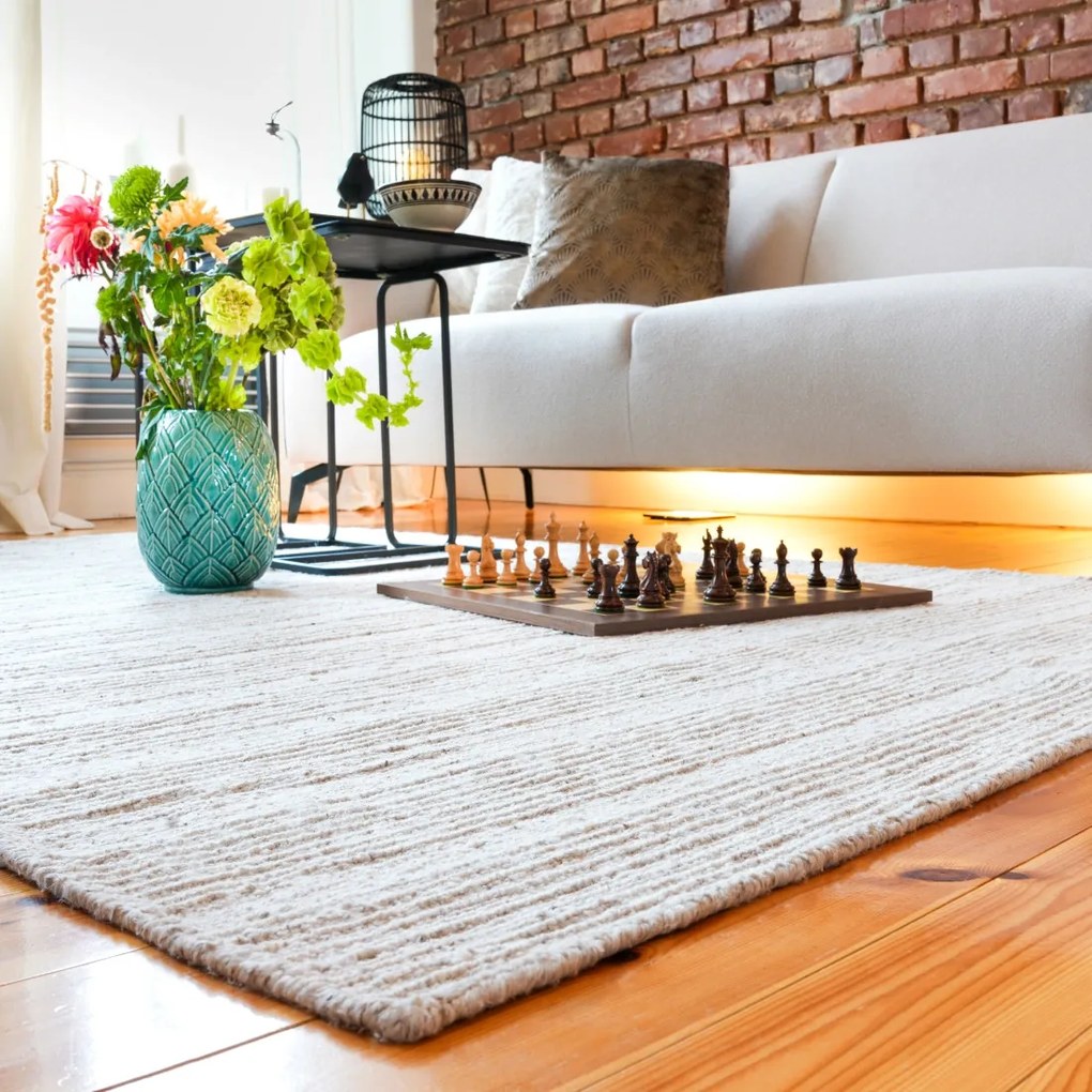 Ručne tkaný kusový koberec My Jarven 935 ivory, 200x290, biela, obývacia izba, Obsession