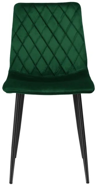 Jedálenská stolička DEXTER zamatová, tmavozelená