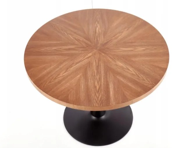 Okrúhly kuchynský stôl, LUX, orech, 100 cm
