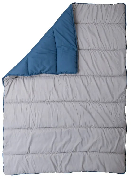 Celoročná prešívaná prikrývka 140x200 cm z dutého vlákna, modrá