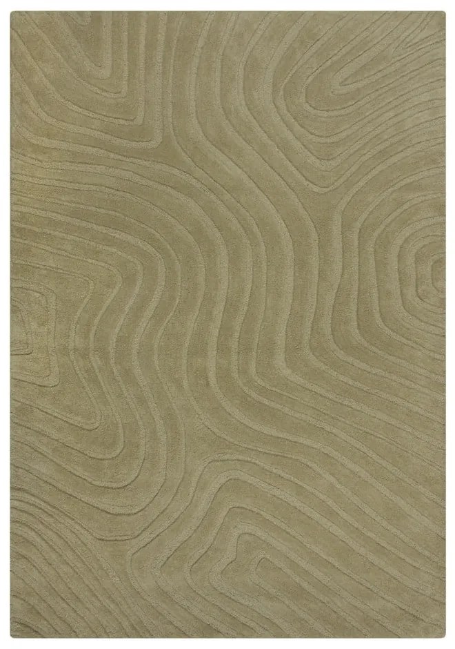 Kaki ručne tkaný vlnený koberec 160x230 cm Mesmerise Sage – Flair Rugs