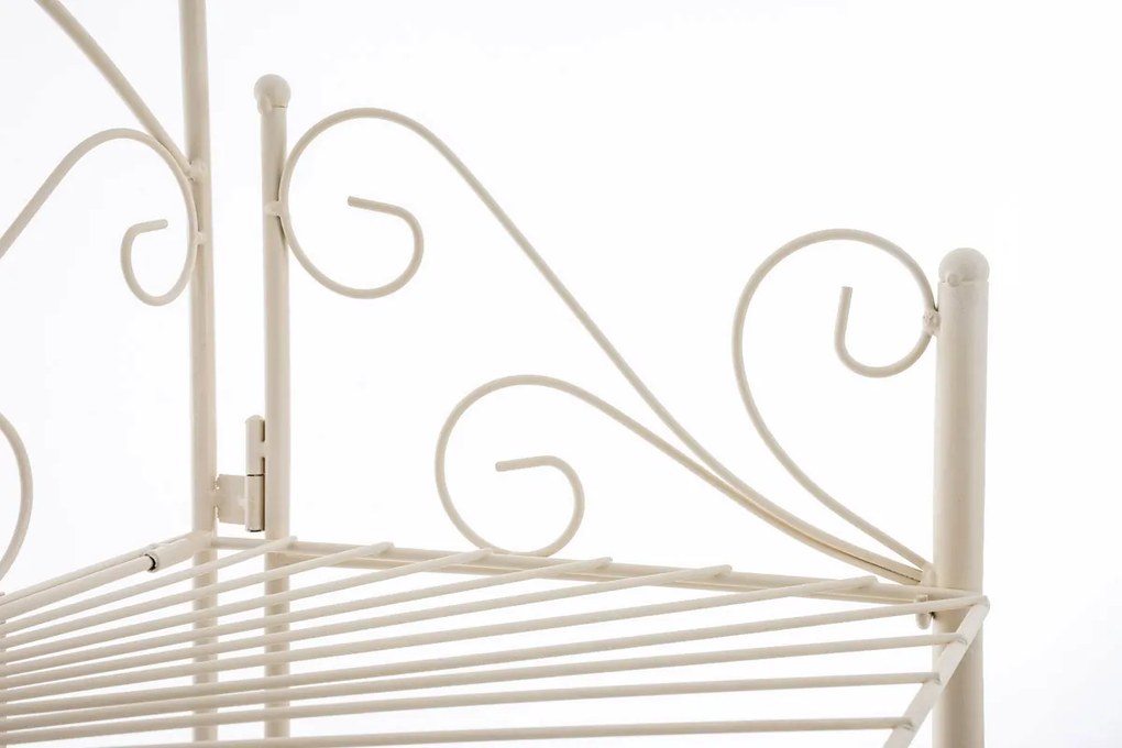 Kovová polica regál Maia - Krémová