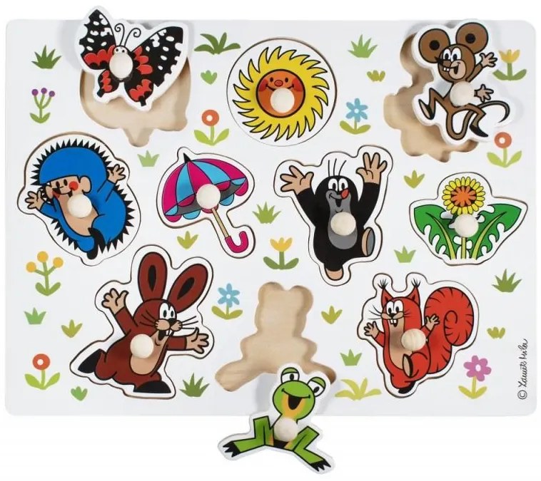 Detoa Drevené vkladacie puzzle Krtko veľké