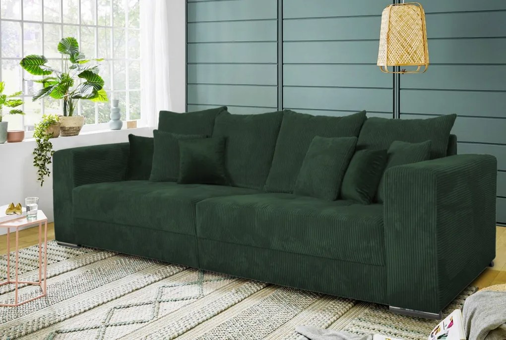 Pohovka Richard, fľaškovo zelená látka