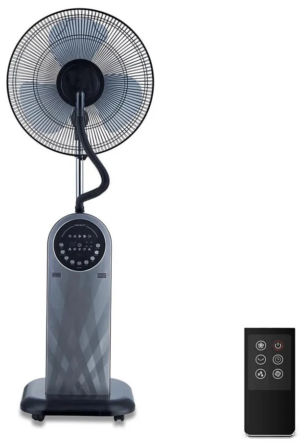 Aigostar B.V. Aigostar - Stojanový ventilátor s hmlovým efektom 95W/230V čierna/šedá + DO AI1066