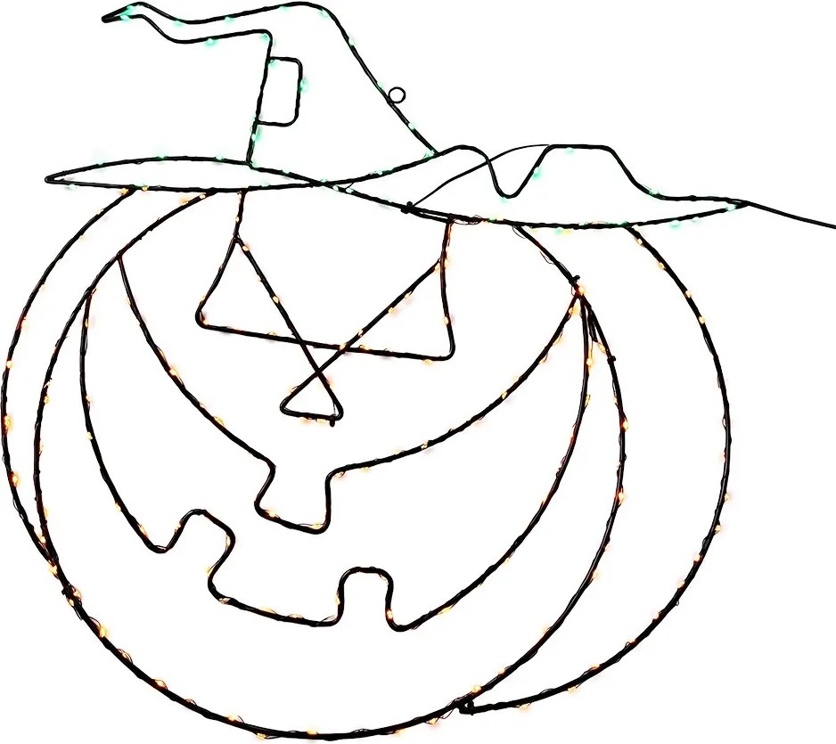 Nástenné svietidlo tekvica Halloween oranžové LED osvetlenie – 50*3*50 cm