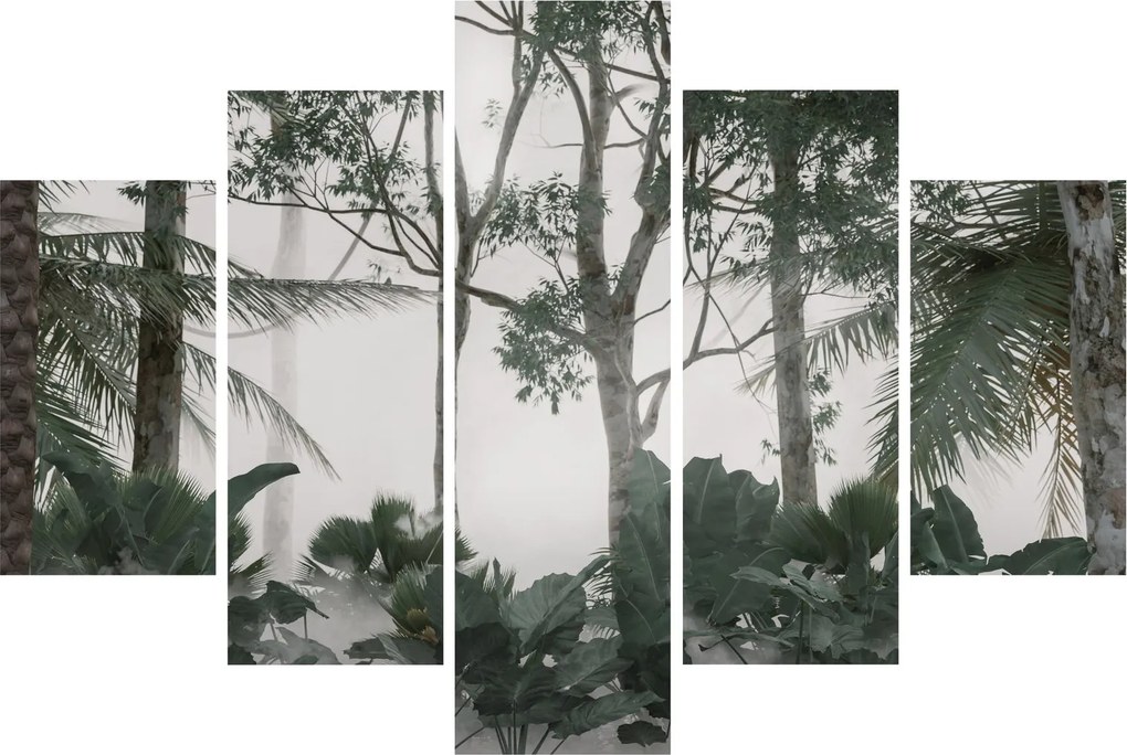 Obraz - Jungle v rannej hmle (150x105 cm)