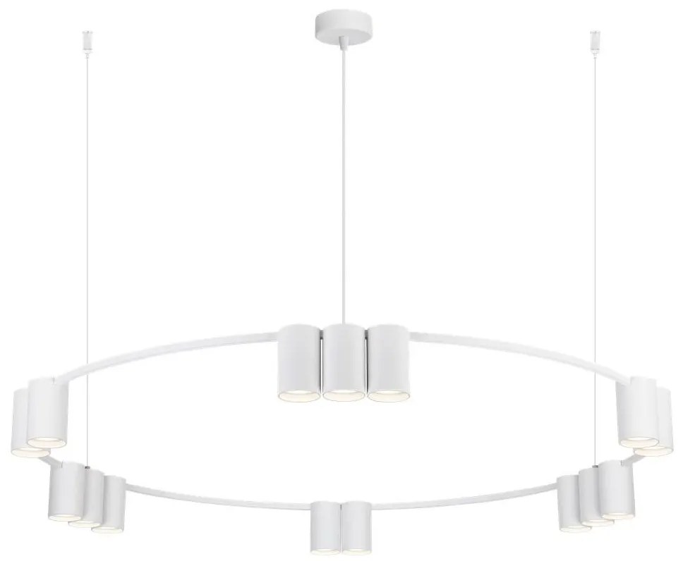 Luster na lanku GENESIS 15xGU10/8W/230V biela