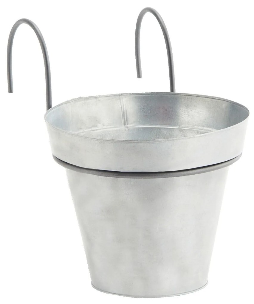 MADAM STOLTZ Závesný obal na kvety Dull Zinc