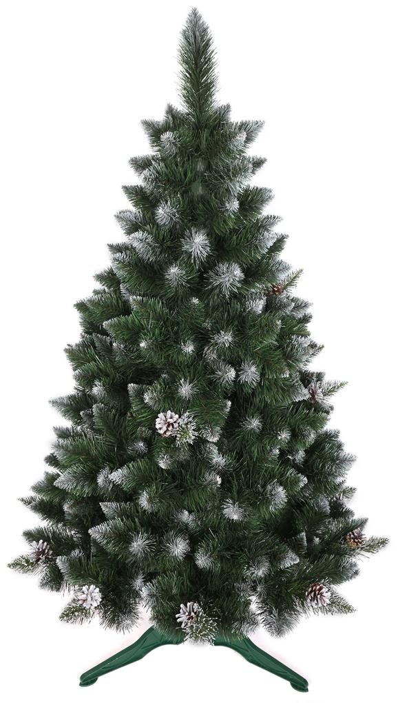 Vianočný stromček borovica so šiškami a kryštálikmi 150 cm
