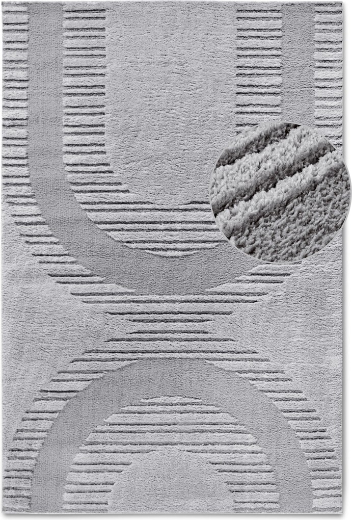 Kusový koberec Gallery 106088 Light Grey z kolekcie Elle, 200x280, šedá, obývacia izba, ELLE Decoration