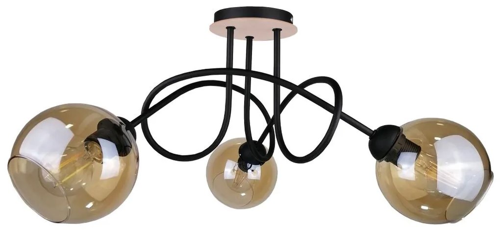 Keter Lighting Prisadený luster VENUS WOOD 3xE27/60W/230V KE0045