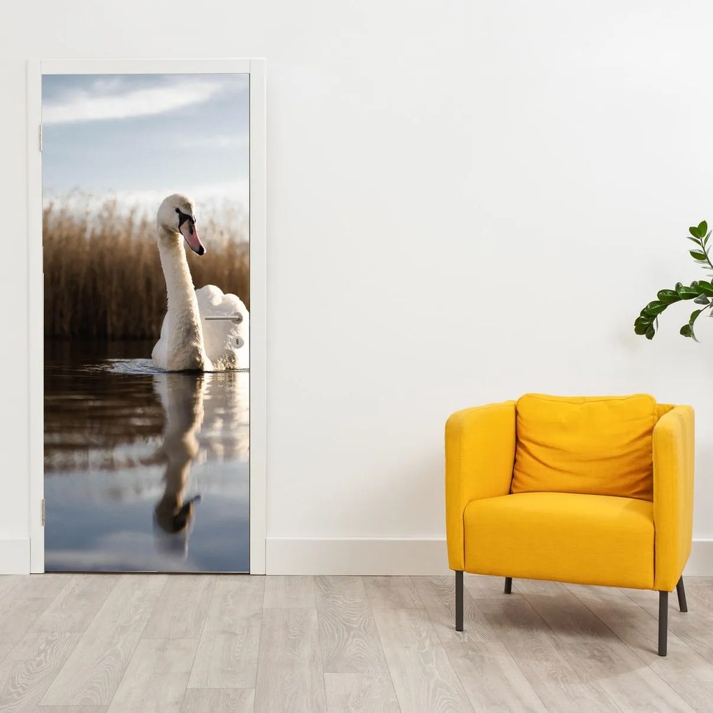 Fototapeta na dvere - Labuť (95x205cm)