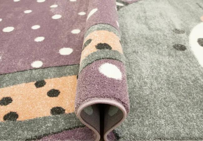 Detský koberec Lima 1316C fialový/sivý