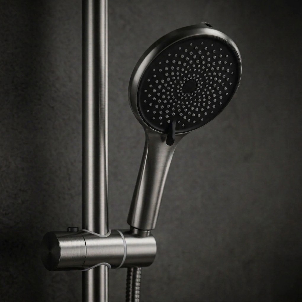 Rea RIVO, sprchová súprava s pákovou batériou, grafitová, REA-P9497