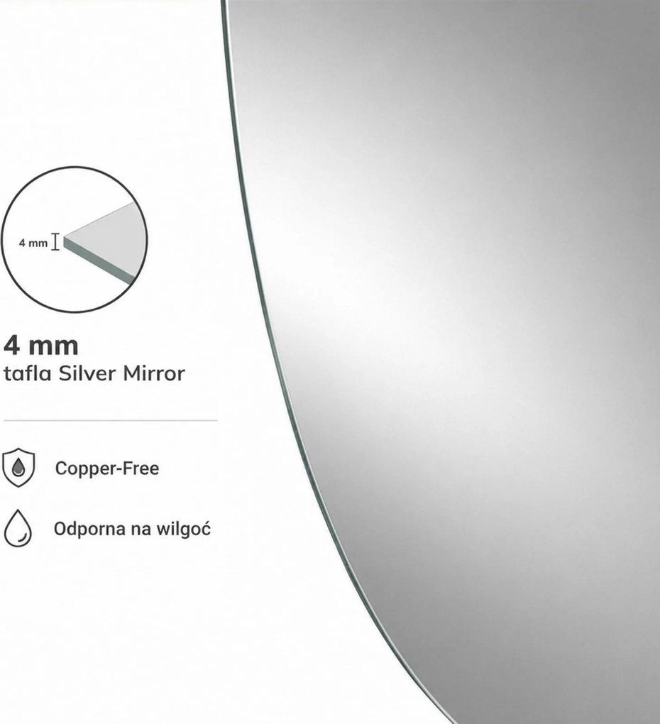 Erga Malatya, oválne LED zrkadlo s vyhrievaním a dotykovým ovládaním, 80 × 50 cm, ERG-YKA-MR.MALATYA-50X80