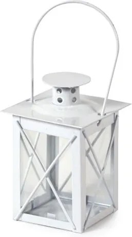 Kovový lampáš Brillare biela, 9 cm