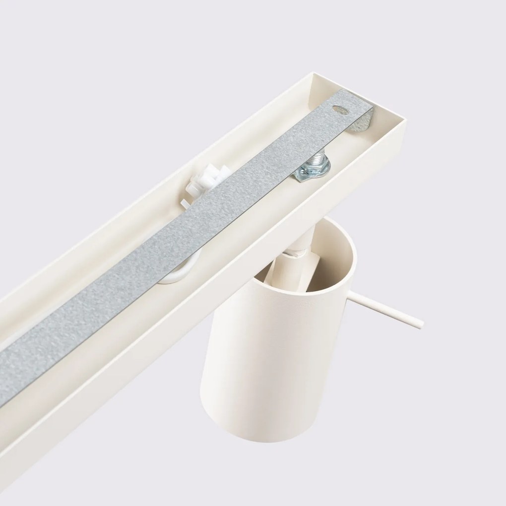 Bodové svietidlo Ring, 6x béžové kovové tienidlo, (možnosť polohovania)