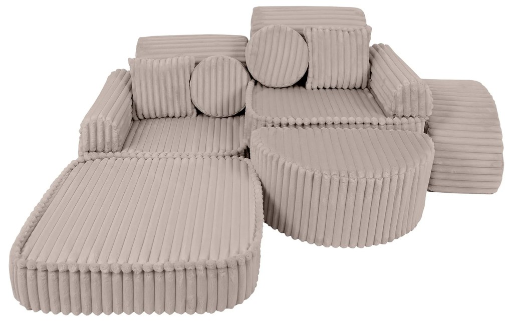 MeowBaby® Churros detská pohovka Max, Pebble Beige