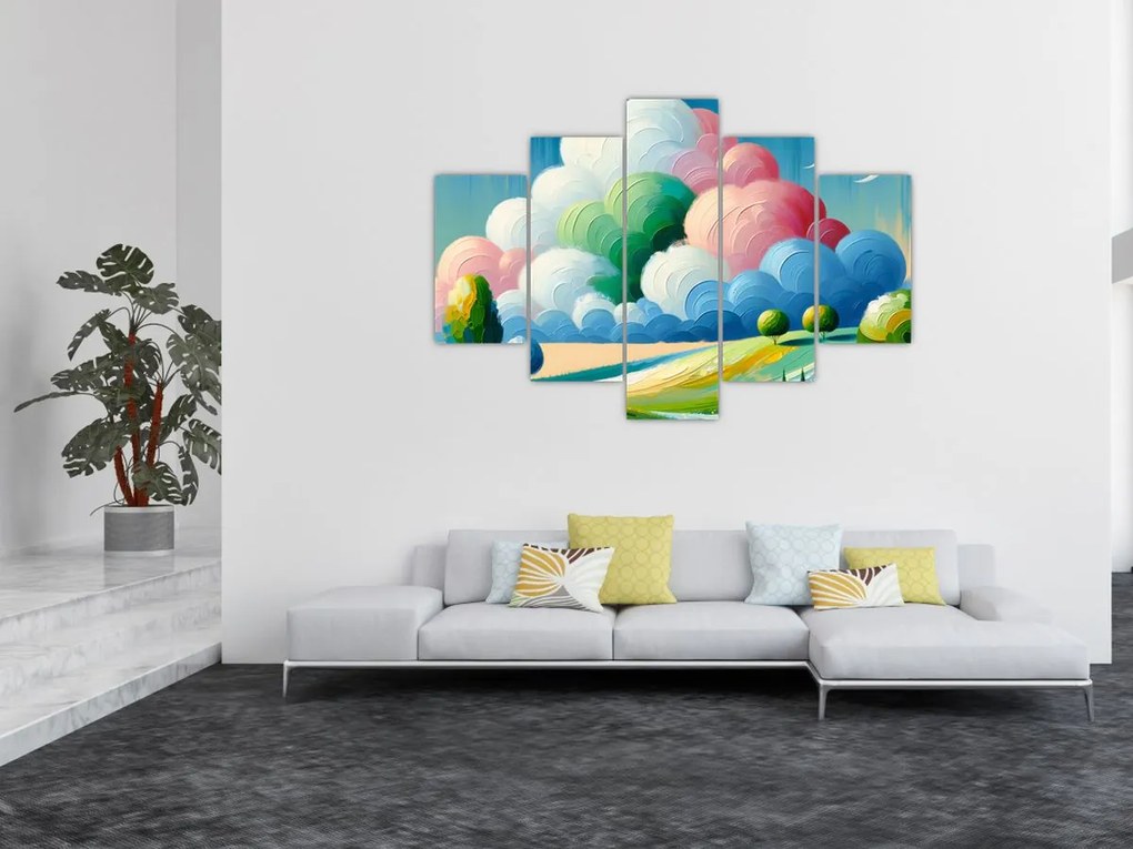 Obraz - Krajinka s mrakom (150x105 cm)