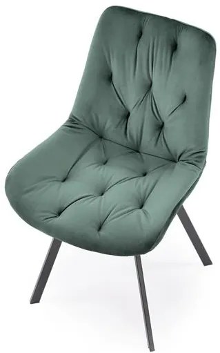 OTOČNÁ JEDÁLENSKÁ STOLIČKA TIARA TMAVO ZELENÁ