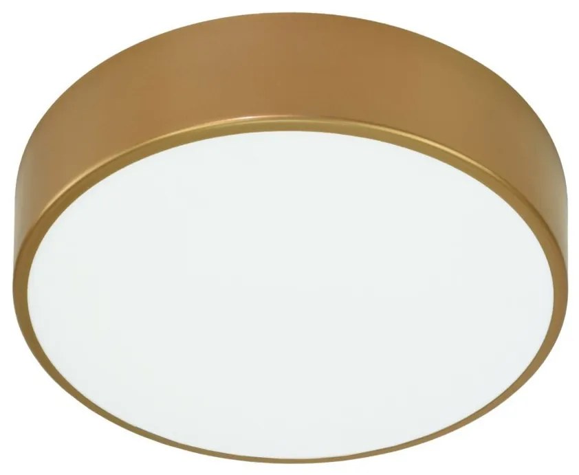 TEMAR Prisadené stropné osvetlenie CLEO s čidlom, 2xE27, 40W, 30cm, okrúhle, zlaté