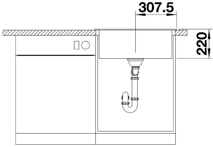 Blanco Pleon 6, silgranitový drez 615x510x220 mm, 1-komorový, biela, BLA-521683